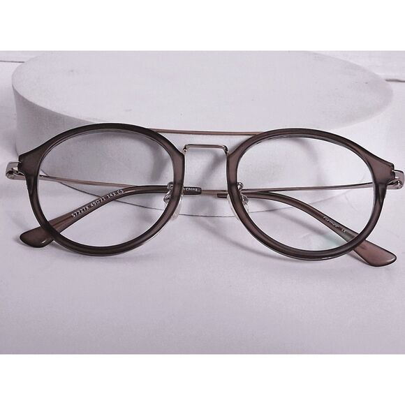 Firmoo S7227X 49-21-143 C5 Gray Crystal Full Frame Round Eyeglasses Frames - Picture 3 of 15